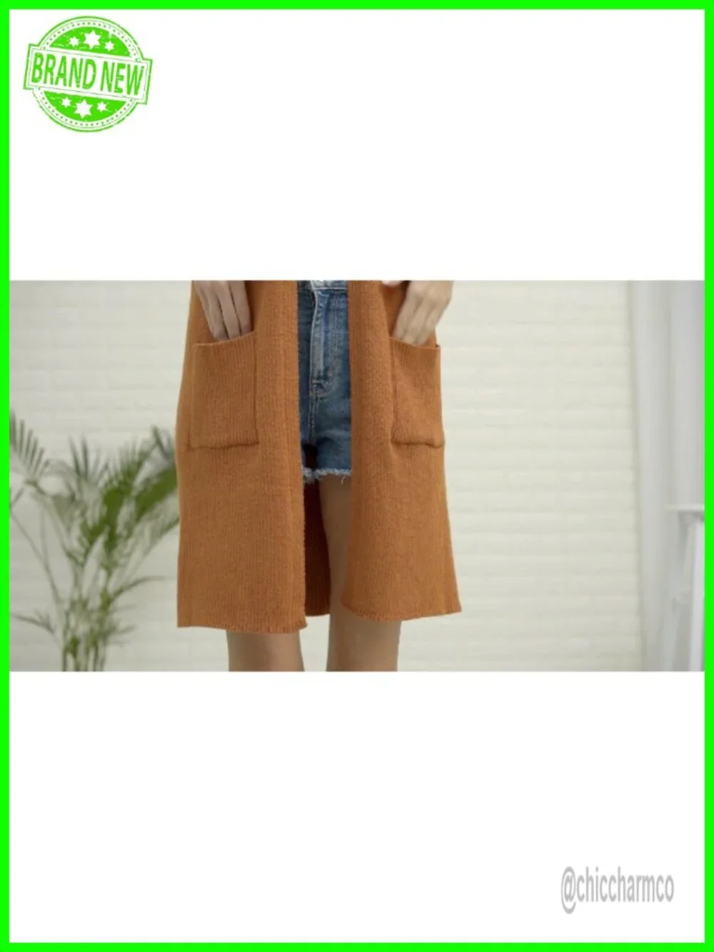 Sleeveless Knit Cardigan Open Front Duster Vest Lightweight Casual
